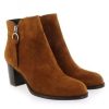 Femme Janie Philip Talons Hauteur Moyenne | Peter Cuir Velours Camel