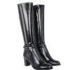 Femme Janie Philip Bottes Talon Hauteur Moyenne | Pekinois Cuir Noir