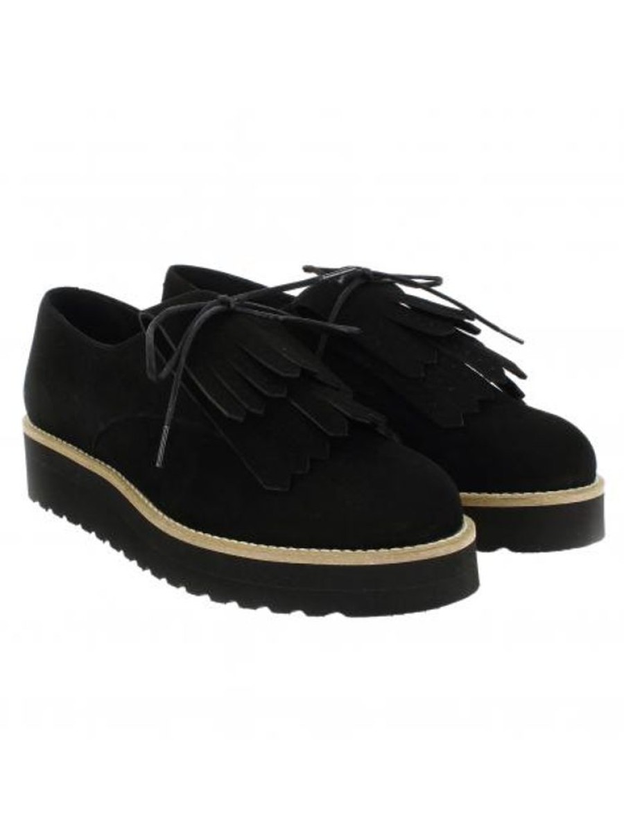 Femme Janie Philip | Clio Franges Cuir Velours Noir