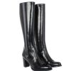 Femme Janie Philip Bottes Talon Hauteur Moyenne | Petrus Cuir Noir