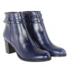 Femme Janie Philip Talons Hauteur Moyenne | Pekin Cuir Bleu