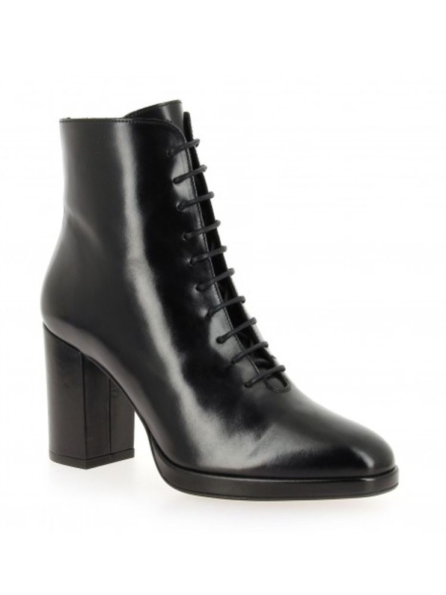 Femme Janie Philip Talons Hauteur Moyenne | Fernand Cuir Noir