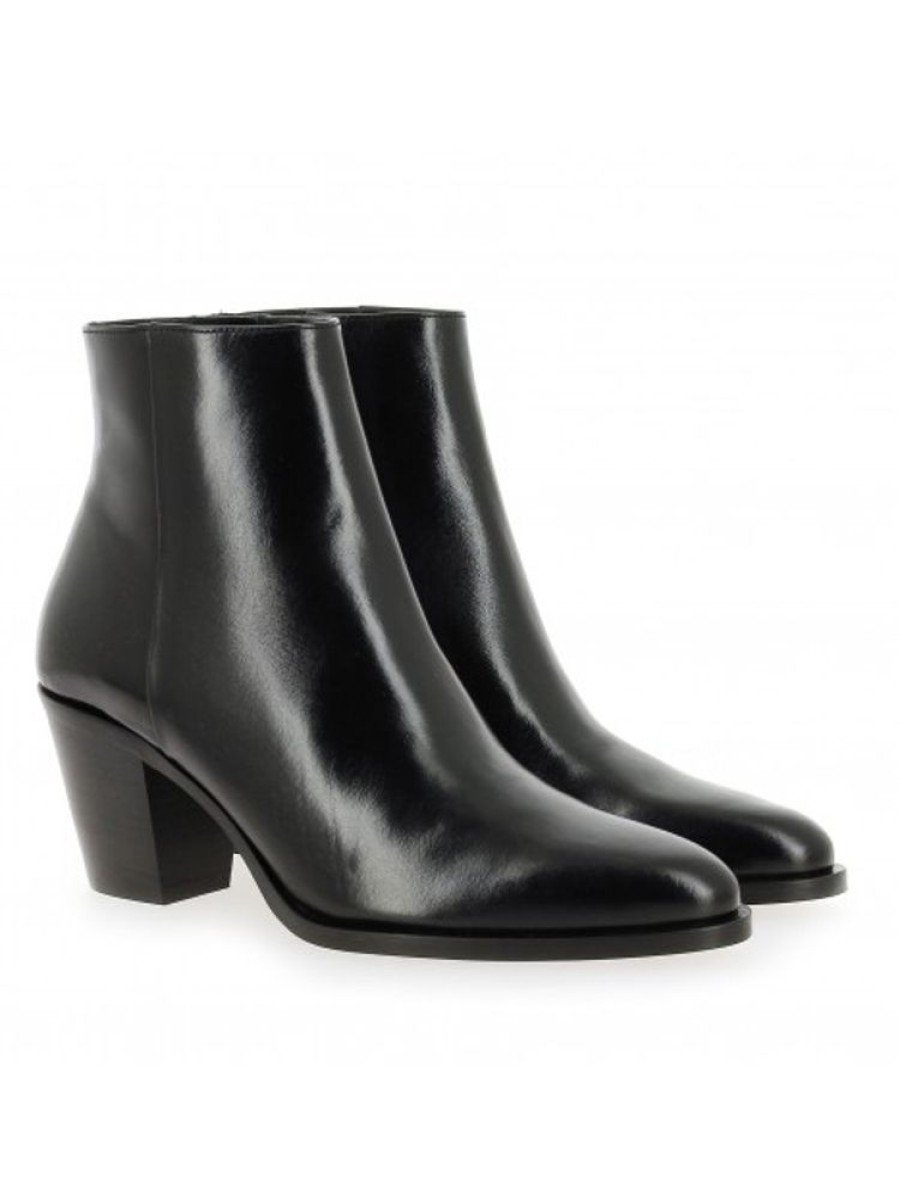 Femme Janie Philip Talons Hauteur Moyenne | Douglas Cuir Noir