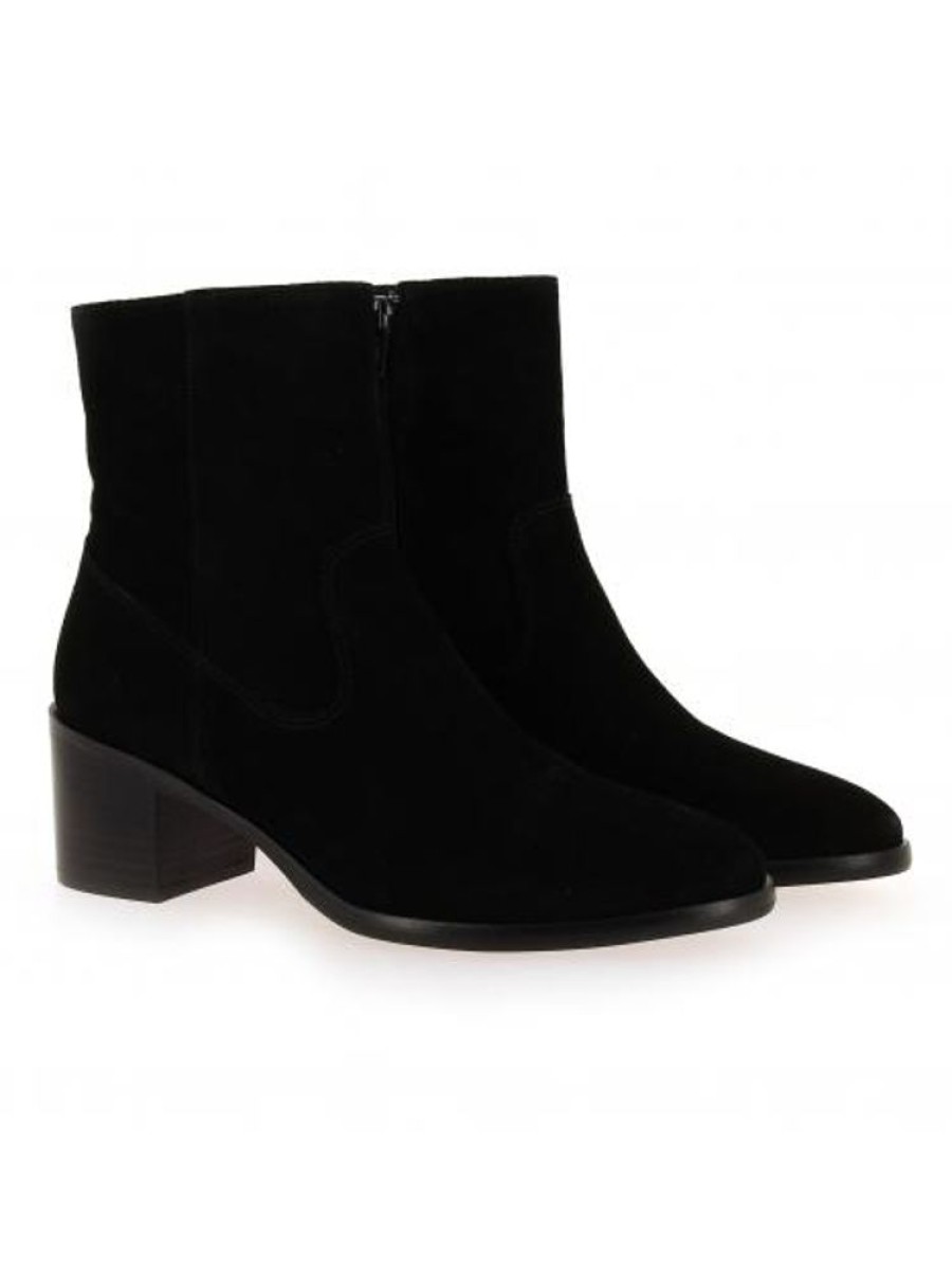 Femme Janie Philip Talons Plats Et Petits | Denis Cuir Velours Noir