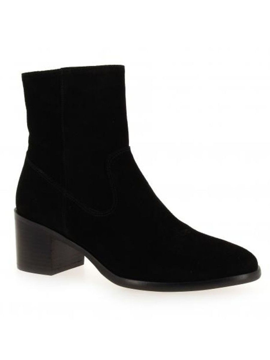 Femme Janie Philip Talons Plats Et Petits | Denis Cuir Velours Noir