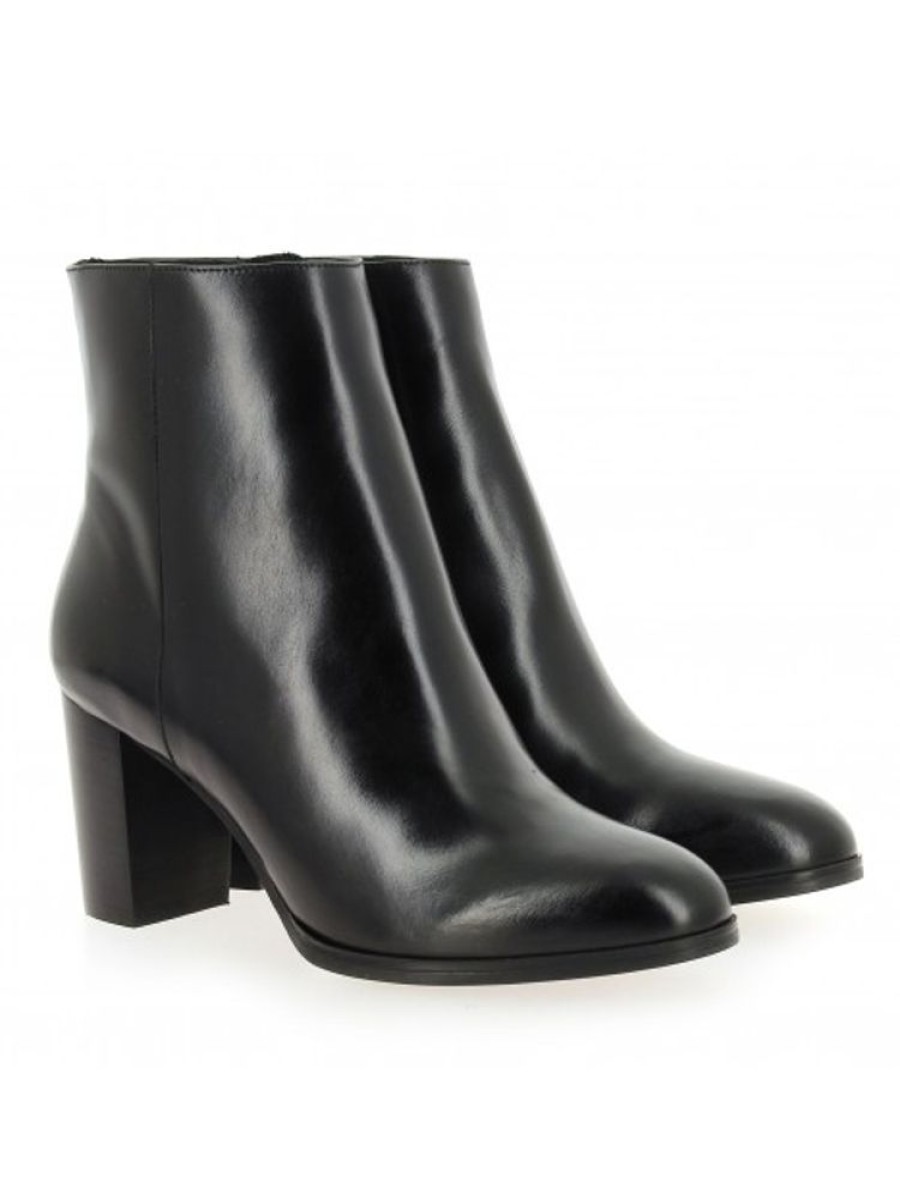 Femme Janie Philip Talons Hauteur Moyenne | Gigi Cuir Noir