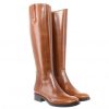 Femme Janie Philip Bottes Plats Et Petits Talons | Ilona Cuir Cognac