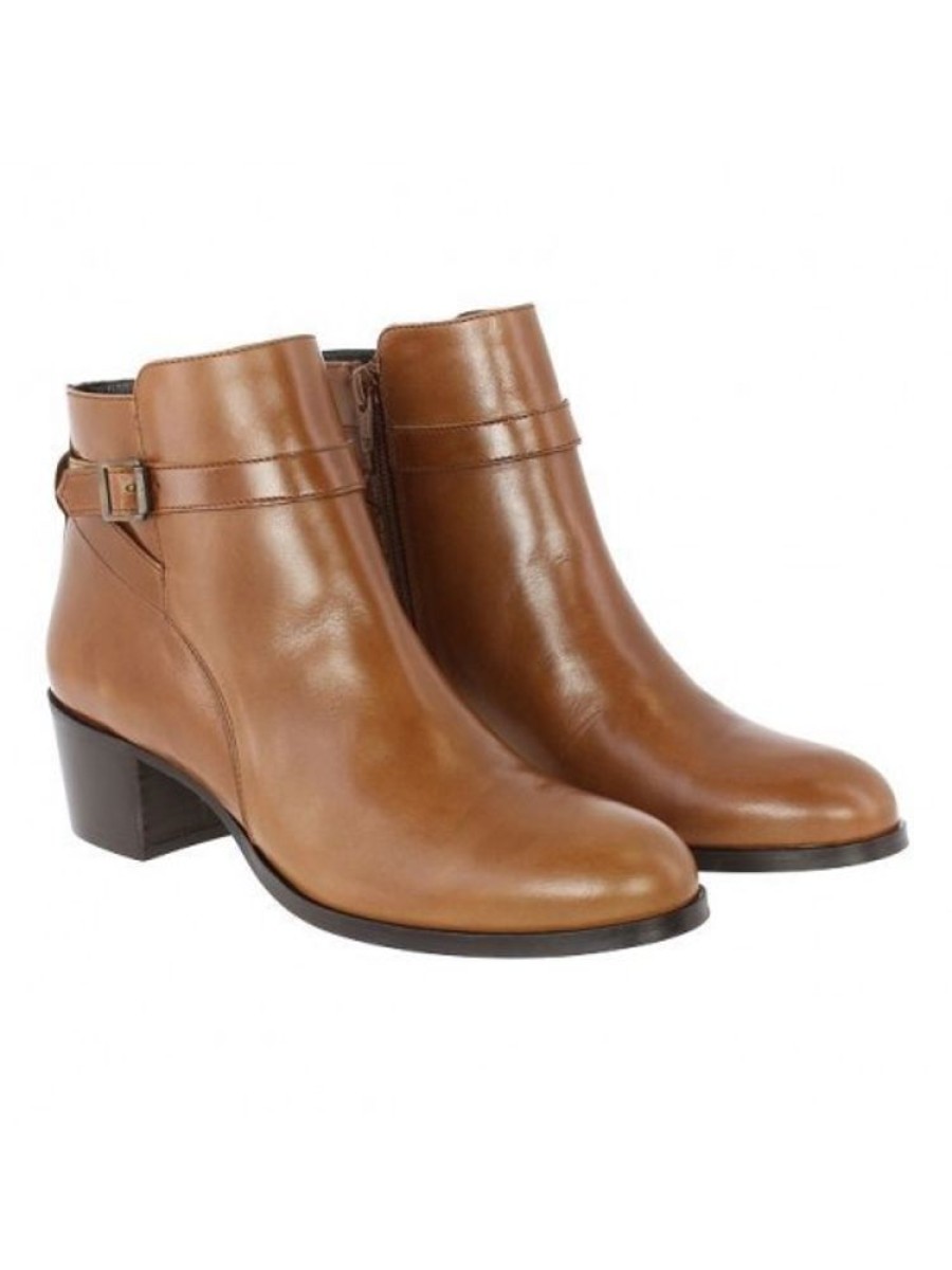 Femme Janie Philip Talons Plats Et Petits | Romeo Cuir Cognac