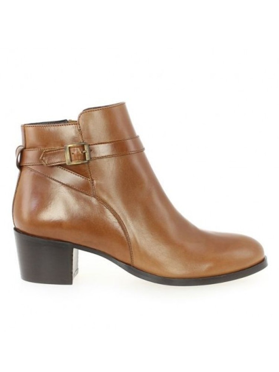 Femme Janie Philip Talons Plats Et Petits | Romeo Cuir Cognac