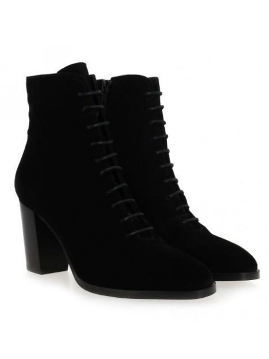 Femme Janie Philip Talons Hauteur Moyenne | Flash Cuir Velours Noir