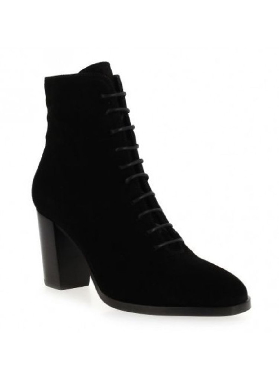 Femme Janie Philip Talons Hauteur Moyenne | Flash Cuir Velours Noir