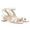 Femme Janie Philip Sandales A Talon | Osee Cuir Croco Blanc