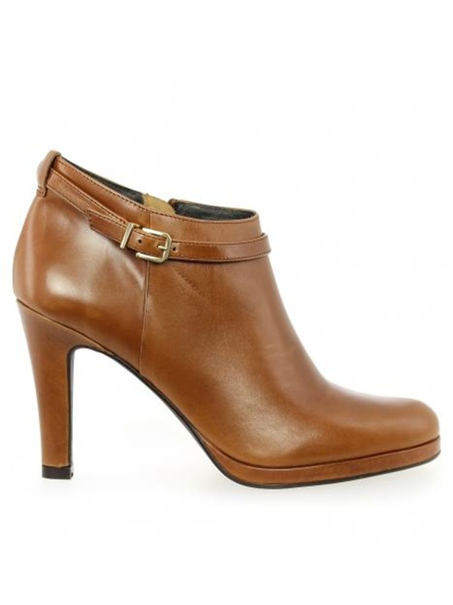 Femme Janie Philip A Patins | Philippa Cuir Cognac