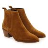 Femme Janie Philip Talons Plats Et Petits | Janus Cuir Velours Camel