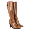 Femme Janie Philip Bottes Talon Haut | Thomson Cuir Cognac