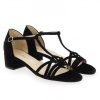 Femme Janie Philip Sandales A Talon | Cador Cuir Velours Noir