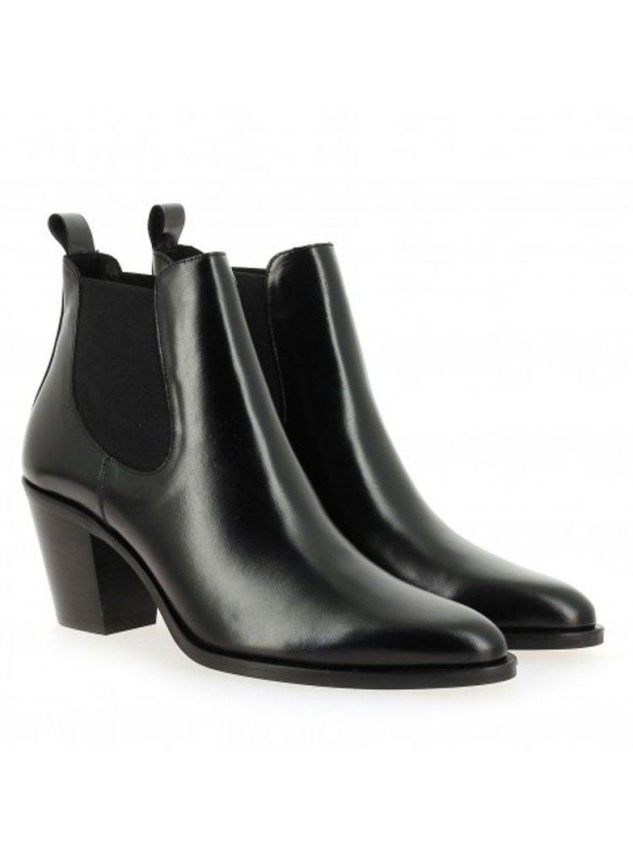 Femme Janie Philip Talons Hauteur Moyenne | Dylan Cuir Noir