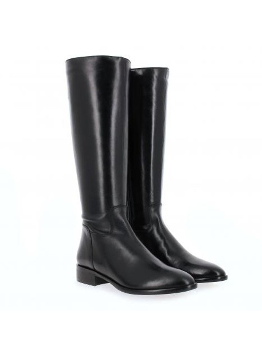 Femme Janie Philip Bottes Plats Et Petits Talons | Danaides Cuir Noir