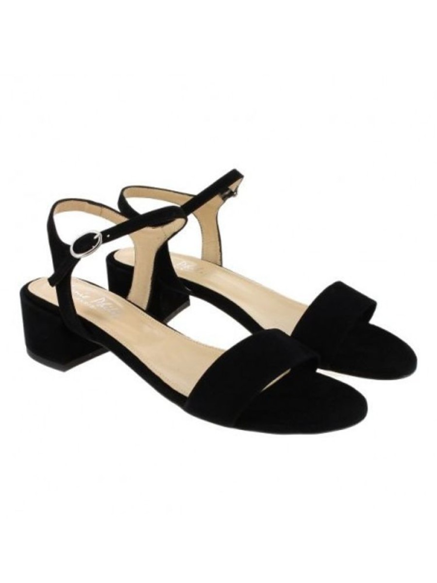 Femme Janie Philip Sandales A Talon | Cadix Cuir Velours Noir