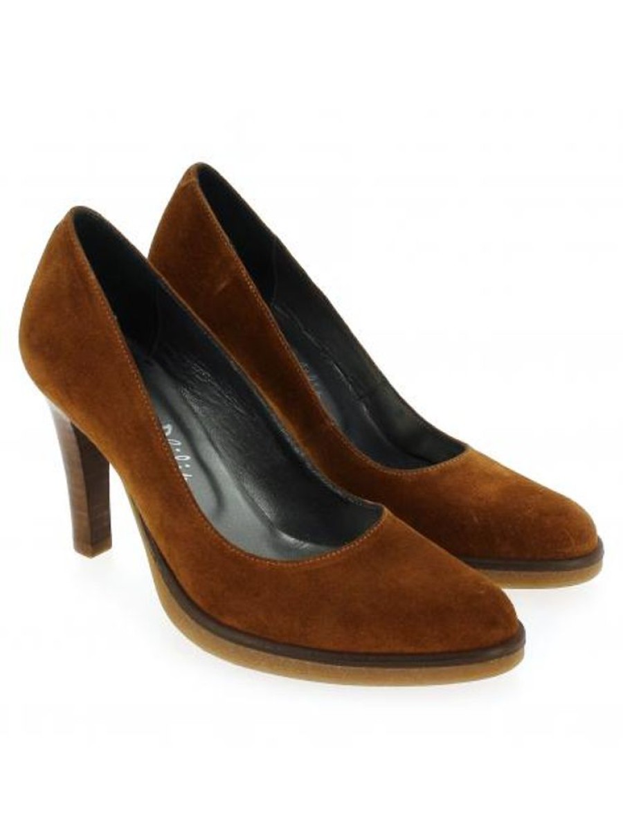 Femme Janie Philip | Marie Cuir Velours Camel