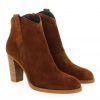 Femme Janie Philip Talons Hauts | Yoko Cuir Velours Tabac