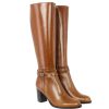 Femme Janie Philip Bottes Talon Hauteur Moyenne | Pekinois Cuir Cognac