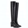 Femme Janie Philip Bottes Talon Hauteur Moyenne | James Cuir Noir