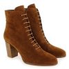 Femme Janie Philip Talons Hauteur Moyenne | Flash Cuir Velours Camel