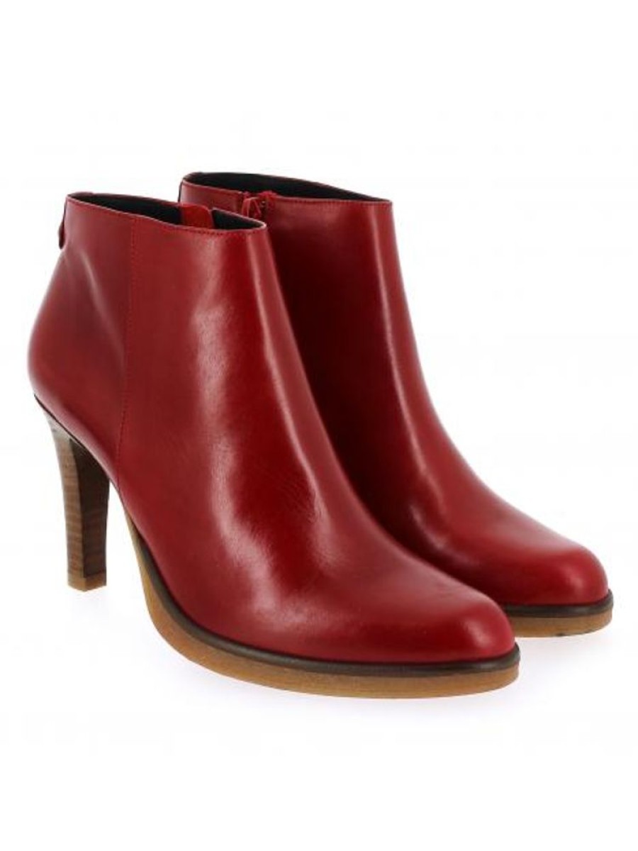 Femme Janie Philip A Patins | Max Cuir Rouge