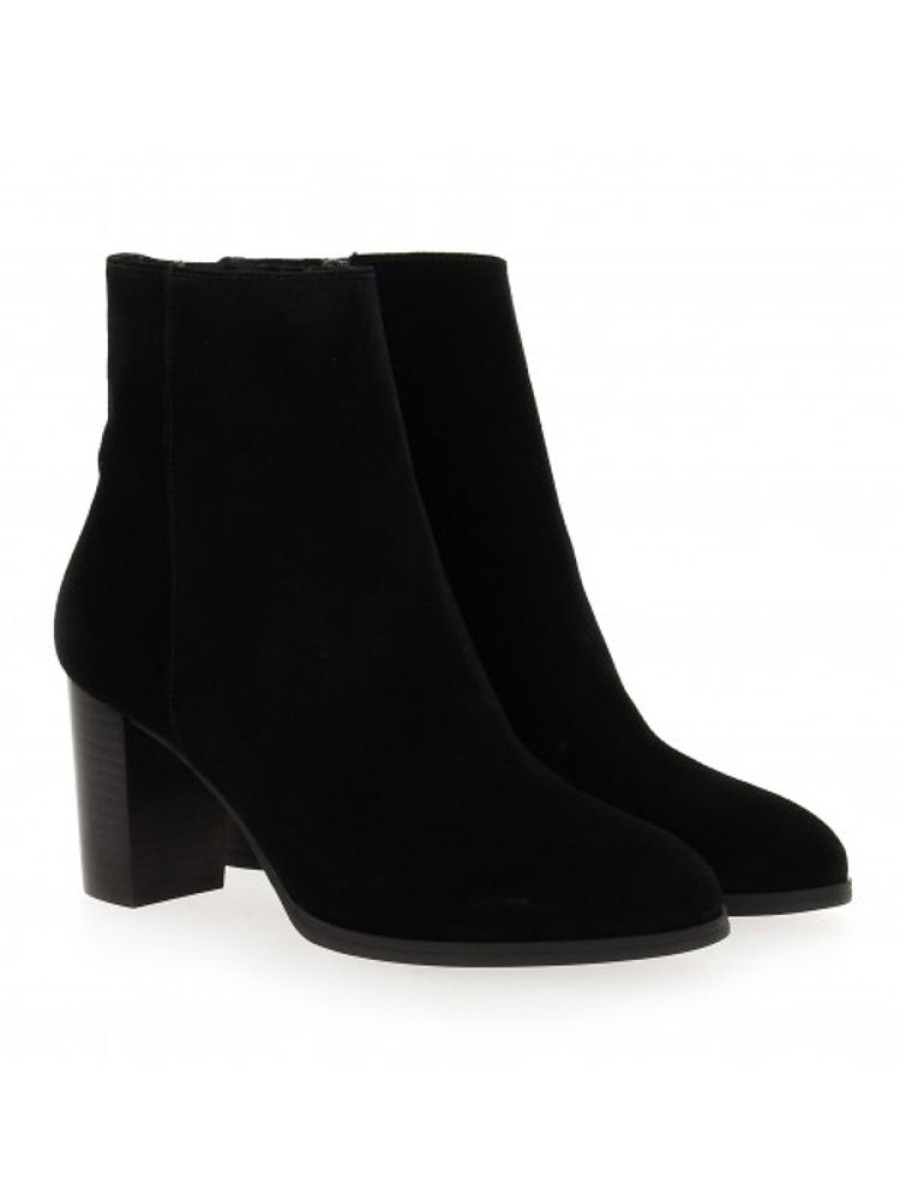 Femme Janie Philip Talons Hauteur Moyenne | Gigi Cuir Velours Noir