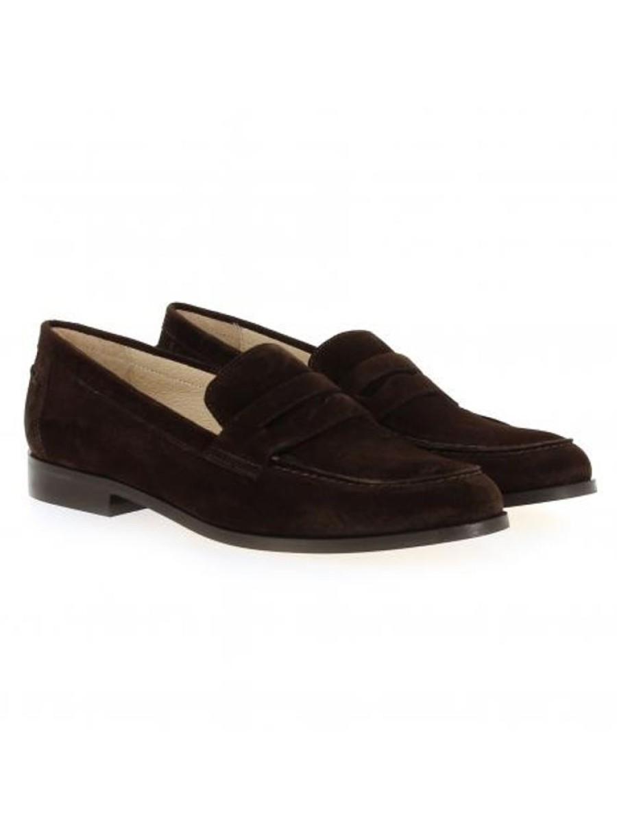 Femme Janie Philip | Dandy Cuir Velours Marron