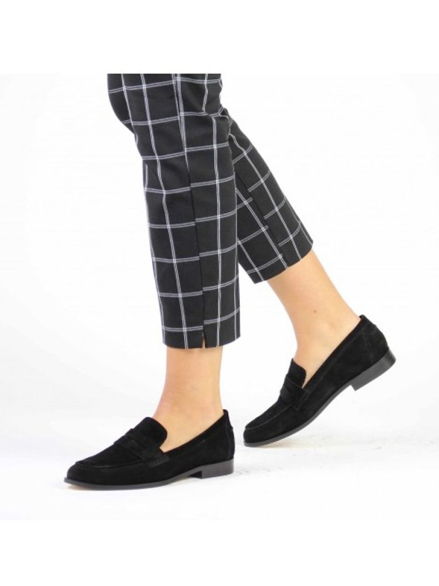 Femme Janie Philip | Dandy Cuir Velours Noir