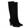 Femme Janie Philip Bottes Talon Haut | Yaelle Cuir Velours Noir