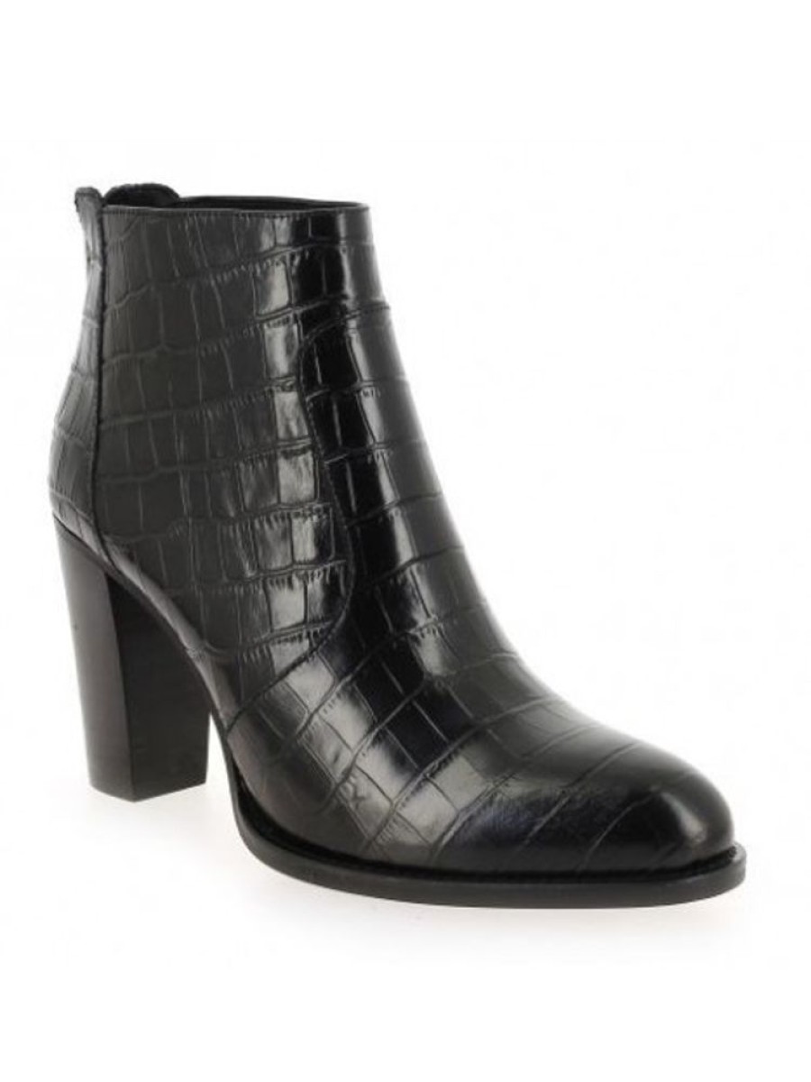 Femme Janie Philip Talons Hauts | Yvons Cuir Croco Noir