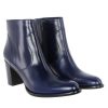 Femme Janie Philip Talons Hauteur Moyenne | Paca Cuir Bleu