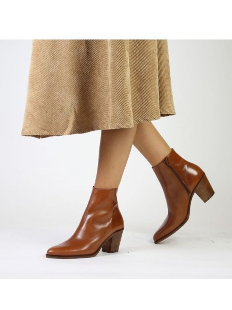 Femme Janie Philip Talons Hauteur Moyenne | Douglas Cuir Cognac