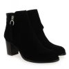 Femme Janie Philip Talons Hauteur Moyenne | Peter Cuir Velours Noir