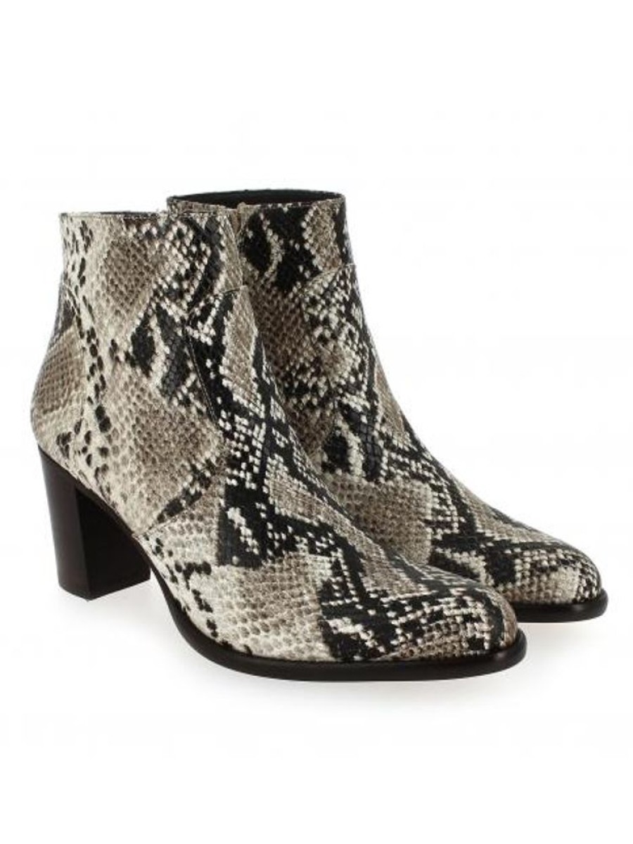 Femme Janie Philip Talons Hauteur Moyenne | Paca Serpent Naturel