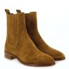 Femme Janie Philip Talons Plats Et Petits | Dada Cuir Velours Camel