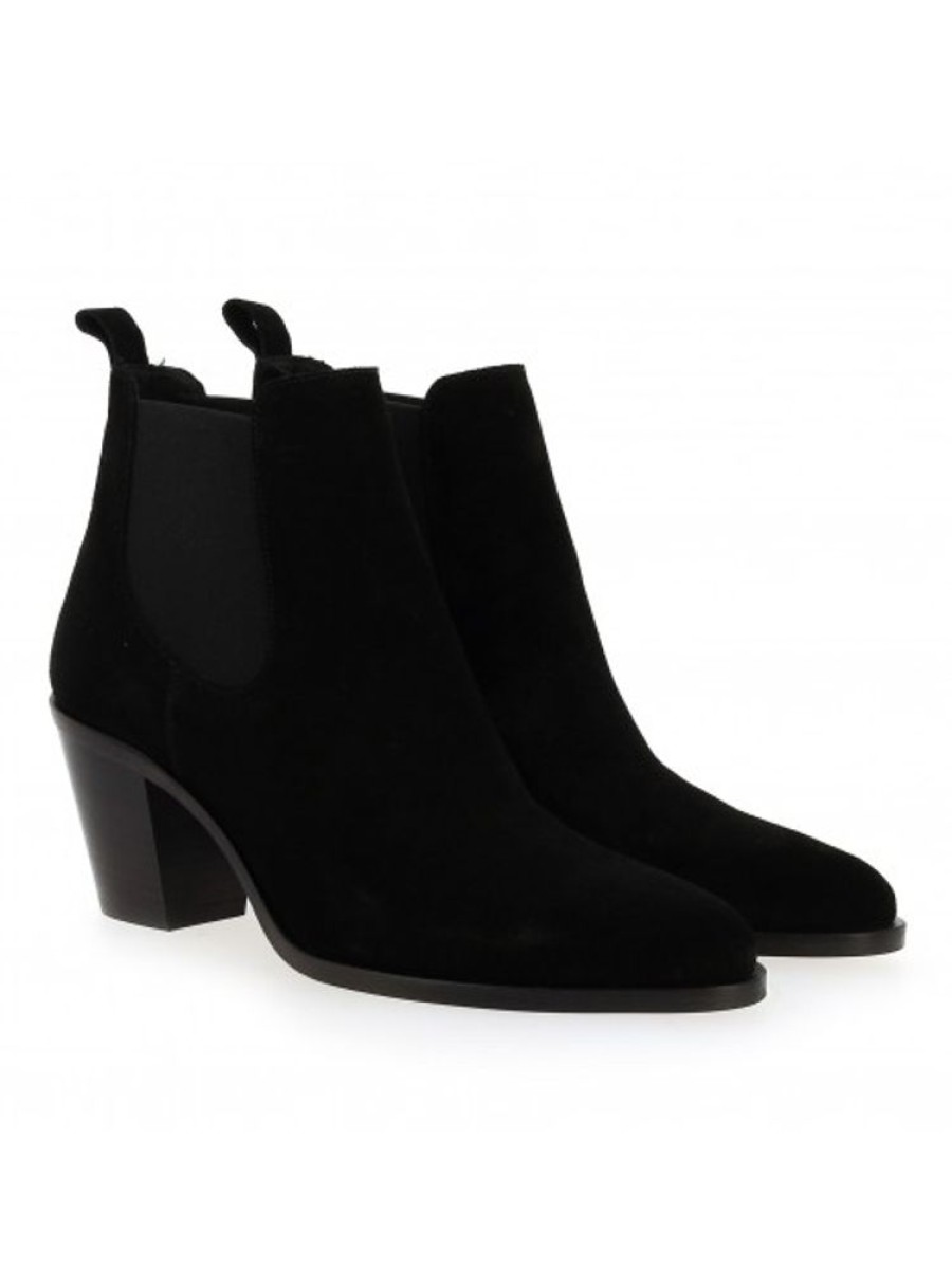 Femme Janie Philip Talons Hauteur Moyenne | Dylan Cuir Velours Noir