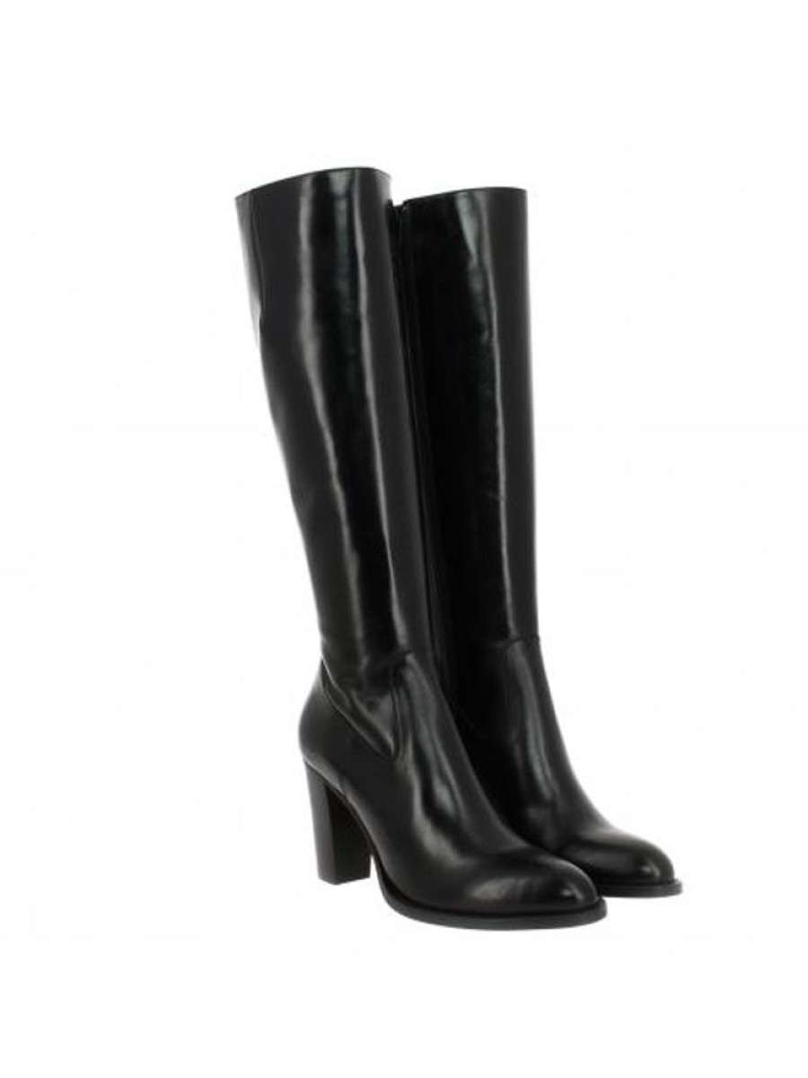 Femme Janie Philip Bottes Talon Haut | Yvette Cuir Noir