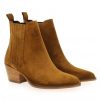 Femme Janie Philip Talons Plats Et Petits | Dalton Cuir Velours Camel