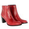 Femme Janie Philip Talons Hauteur Moyenne | Paca Cuir Rouge