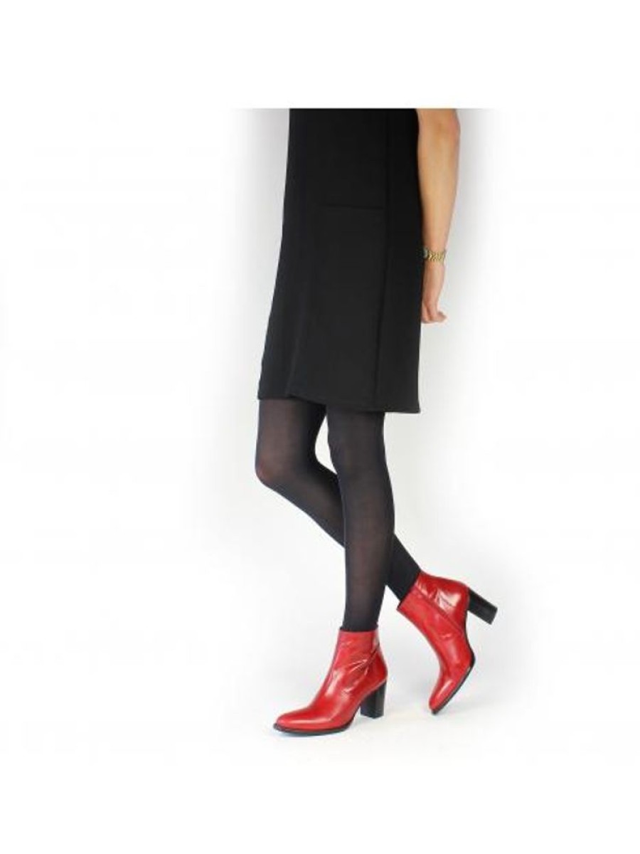 Femme Janie Philip Talons Hauteur Moyenne | Paca Cuir Rouge