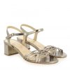 Femme Janie Philip Sandales A Talon | Caribou Cuir Bronze