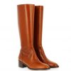 Femme Janie Philip Bottes Plats Et Petits Talons | Daphne Cuir Cognac