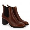 Femme Janie Philip Talons Hauteur Moyenne | Nina Cuir Cognac