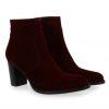 Femme Janie Philip Talons Hauteur Moyenne | Paca Cuir Velours Brique