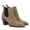 Femme Janie Philip Talons Hauteur Moyenne | Dylan Cuir Velours Taupe