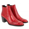 Femme Janie Philip Talons Plats Et Petits | Adele Cuir Rouge